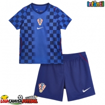 Camisa de Futebol Croácia Equipamento Secundário Infantil Mundo 2026 Manga Curta (+ Calças curtas)